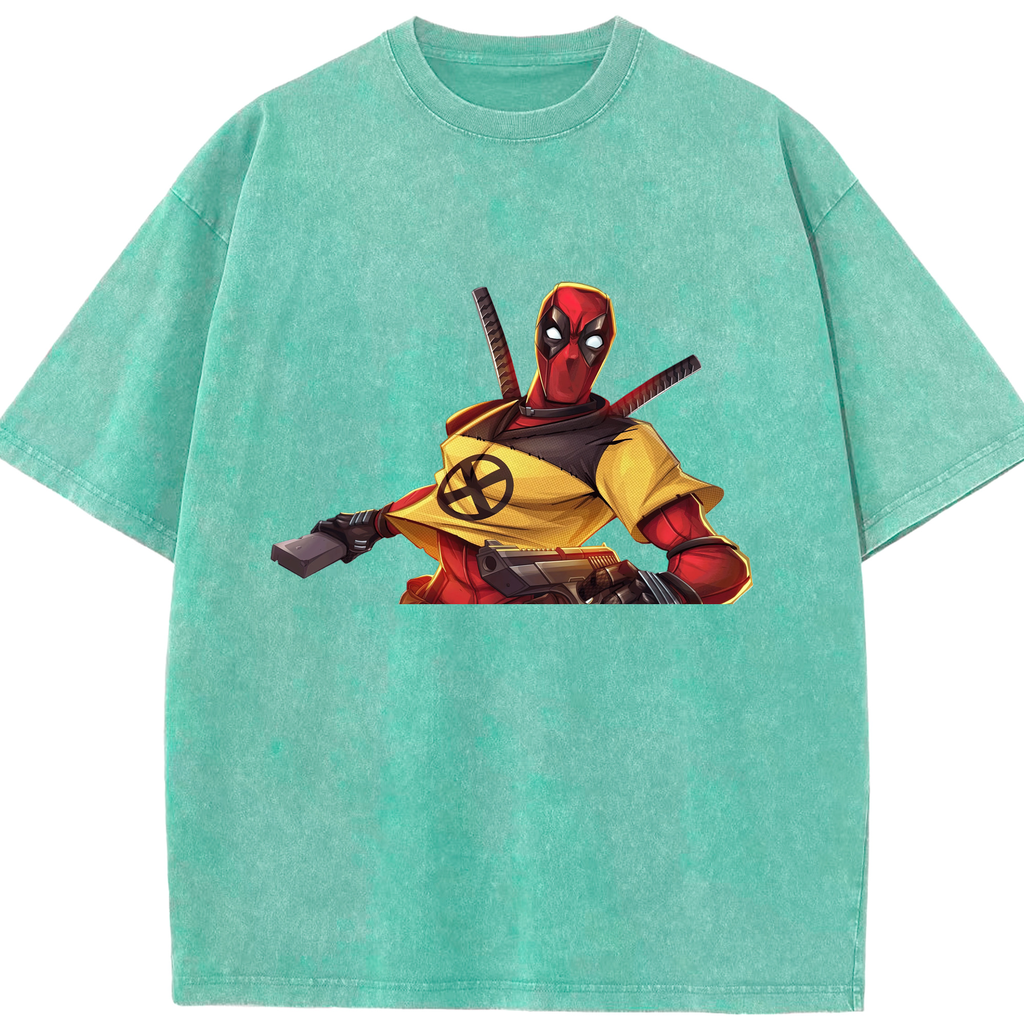 （画像用） Deadpool デッドプール 綿100% ヴィンテージ風 半袖Tシャツ（フロントプリント）